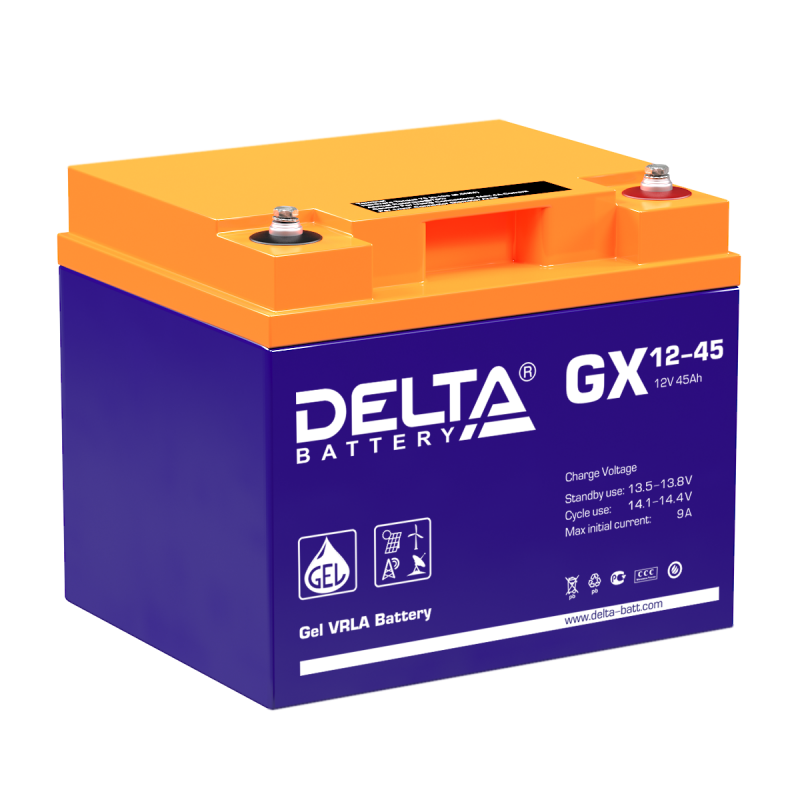 Купить аккумулятор delta gx 12-45 по выгодной цене $250