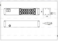 Блок розеток PDU Vertiv G2243 серия Metered