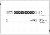 Блок розеток PDU Vertiv G2229 серия Metered
