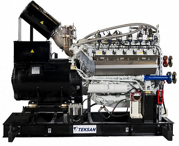 Газовый генератор Teksan TJ400LB-NG5A 318кВт на раме