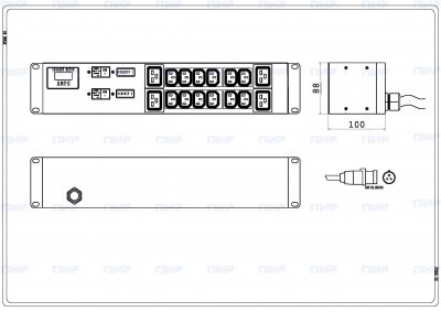 Блок розеток PDU Vertiv G2244 серия Metered